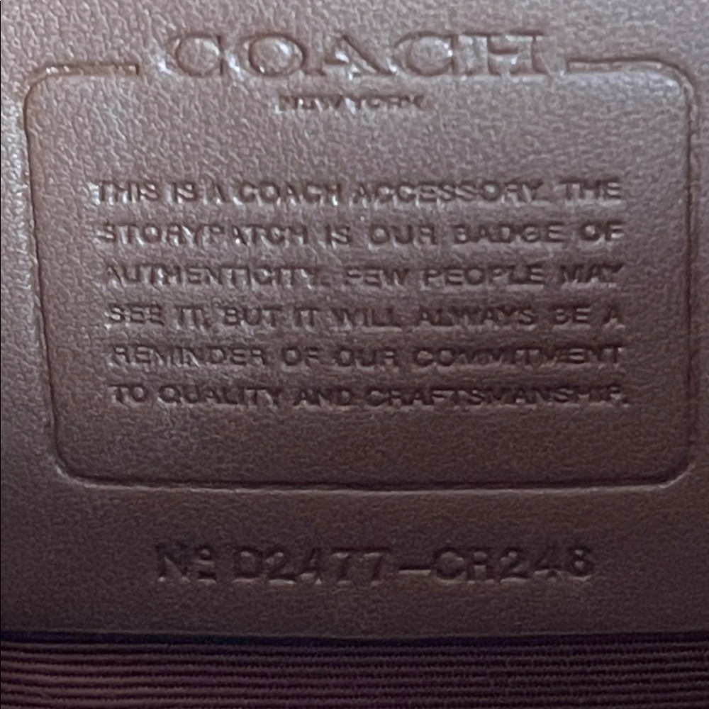 Coach Beige Signature Canvas Crossbody with White Stripe and Gold Hardware - Picture 2 of 8